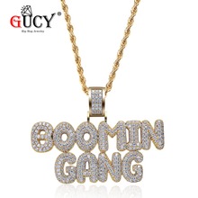 Ювелирные изделия GUCY в стиле хип-хоп рок, модное ожерелье с подвеской «Метро бумин», кубические циркониевые ожерелья с микрозакрепкой, подарок для мужчин 2024 - купить недорого
