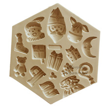 Yueyue Sugarcraft Merry Christmas Silicone mold fondant mold cake decorating tools chocolate mold 2024 - buy cheap