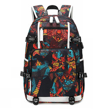 New Teenage Mochila student schoolbag Fashion Printing laptop bag Men Travel bags USB Charging knapsack women Oxford Backpack 2024 - buy cheap