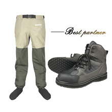 Fly Fishing Waders/штаны и обувь с резиновой подошвой, уличные охотничьи болотные штаны, Аква кроссовки, рыбацкие ботинки, рок обувь FYR1 2024 - купить недорого