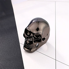 1 пара, Панк 3D кольцо скелета для красивых мужчин, уникальный пистолет, черный цвет, Череп, Кольцо большого размера, палец, кольцо, ювелирные изделия, Anel R139-6 2024 - купить недорого