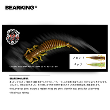 BEARKING-SEÑUELOS blandos Larva para pesca, cebo Artificial de silicona para lubina, pececillo, Swimbait, Jigging, gusano de plástico, 85mm, 4,5g, 4 unids/bolsa 2024 - compra barato