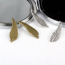 30*10MM 60pcs/lot Angel Wings Jewelry Charm Pendants D0379 2024 - buy cheap