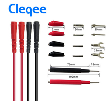 Cleqee P1500 16 in 1 Test Leads kit Replaceable Test wires Probes for dgital Multimeter Test Leads crocodile clips U type probe 2024 - buy cheap