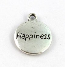 FREE SHIPPING 180PCS Tibetan silver round HAPPINESS charms A12098 2024 - buy cheap
