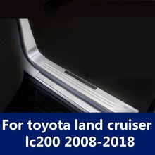 Специальный приветственный дверной порог, внешняя дверная педаль, автомобильные аксессуары для toyota land cruiser lc200 2008-2018 2024 - купить недорого