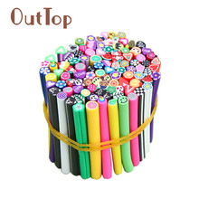 100Pcs/Set 3D Nail Art Canes Stick Rods Polymer Clay Cane Stickers Decorations Cute DIY Manicure Design Nail Stickers Tips x@ 2024 - buy cheap