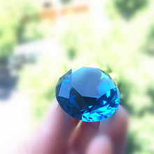 30mm 8 piezas Aqua cristal facetado diamante joya pisapapeles brillo Feng Shui boda favores y regalos decoración de la Mesa del hogar suministros 2024 - compra barato