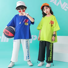 Children concert Hip Hop Clothing  Running T Shirt Tops Gym Pants for Girls Boys Dance Costumes Wear Ballroom Dancing Clothes 2024 - buy cheap