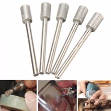 5pcs/set New 3mm Shank Silver Diamond Grinding Burr Stone Drill Bits For Rotary Tool 2024 - buy cheap