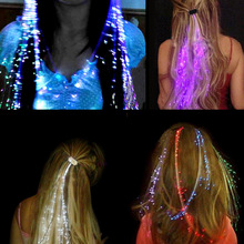 Светодиодный парик для Хэллоуина, 5 шт., светящаяся вспышка, светодиодный зажим для волос, декоративный светодиодный парик, Вечерние Декорации 2024 - купить недорого