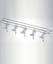 M300003 Manifold, High vacuum solid glass stopcocks, Number of ports:3  Overall width:300mm front-right and rear-left-right 2024 - buy cheap