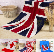 New flag beach towel U.S. English Union Jack Canada, Europe and the United States Dollar towels RN305 2024 - buy cheap