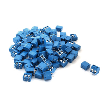 100pcs 2P Plug-in Screw Terminal Block Connector 5.08mm Pitch Blue 2024 - buy cheap