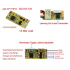 Mini transmissor de longo alcance de controle remoto, receptor de relé de volume pequeno com controle remoto dc 3.6v 3.7v 4.8v 5v 6v 9v 12v - compare preços