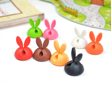 Cute Rabbit Ears Cable winder 4PCS/lot Cable Wire Organizer Cable Clip Tidy USB Charger Cord Holder desktop Cable Winder 2024 - buy cheap