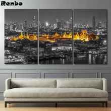 3 pçs/set Completo Quadrado Diamante Redondo Bordado Cidade Edifício Night View 5D Pintura Diamante DIY Ponto-Cruz de Diamante decoração Em Mosaico 2024 - compre barato