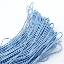 1 Roll (80M) DIY Waxed Rope Cotton Cord Light Blue Multifunction Jewelery Making 1mm 2024 - buy cheap