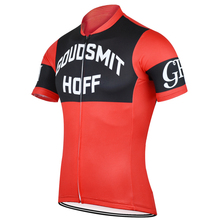 Maillot de ciclismo rojo para hombre, ropa clásica Retro de ciclismo, manga corta, secado rápido, novedad 2024 - compra barato