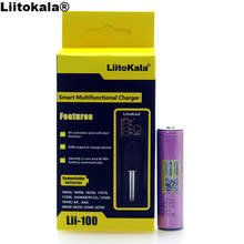 Умное устройство для зарядки никель-металлогидридных аккумуляторов от компании Liitokala lii-100 1,2 V 3,2 V 3,7 V 26650 16340 Смарт Зарядное устройство + 1 шт. ICR18650-26FM 2600 мА/ч, 18650 батарея фонарик батареи 2024 - купить недорого