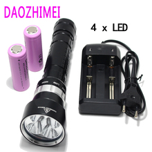 DX4 (upgraded from DX4S) XM-L U2 LED diving flashlight torch brightness waterproof 100m white light led torch 2024 - buy cheap
