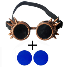 C.F.GOGGLE Vintage Retro Eyewear Gothic Cosplay Rivet Steampunk Goggles Glasses Welding Punk Glasses with Colourful Lens 2024 - buy cheap