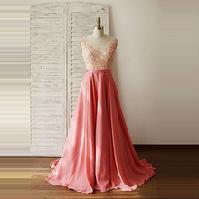 Nova moda rosa sem mangas rendas retalhos vestido longo feminino verão elegante casual com decote em v vestido de noiva vestidos 2024 - compre barato