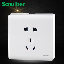 white surface type household 10A 5 poles 2p and 3p earth contact outlet wall socket 2024 - buy cheap