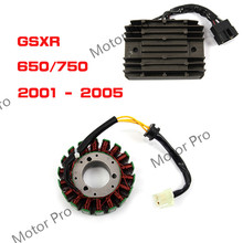 For Suzuki GSXR 600 750 2001 - 2005 Engine Stator Coil and Voltage Regulator Kits Motorcycle Accessories Rectifier 2002 2003 04 2024 - buy cheap