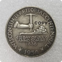 USA 1936 Wisconsin Commemorative Silver Half Dollar  COPY commemorative coins-replica coins medal coins collectibles 2024 - buy cheap