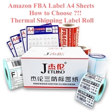 Amazon этикетка FBA Matt a4 SKU / UPC этикетки для принтера штрих-кода 50 листов термальная этикетка 4x6 4XL почтовый адрес печать 2024 - купить недорого