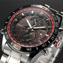 Hot CURREN watches men luxury brand 8149 clock reloj relogio masculino military quartz watch full stainless steel men wristwatch 2024 - buy cheap
