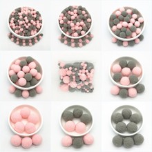 Light Pink Gray Pompom Fur Craft DIY Soft Pom Poms Crafts Pompones Ball Wedding Decor Glue on Cloth Accessories 8mm To 30mm 20g 2024 - buy cheap