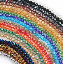 Lote de 500 unidades de cuentas espaciadoras sueltas para fabricación de joyas, abalorios de cristal facetados de 6mm de colores mezclados para pulsera DIY, envío gratis 2024 - compra barato