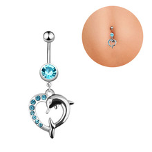 New Arrival 1PC Steel Fashion Heart Style Navel Piercings  Belly Button Rings Steel Bars Navel Rings Body Jewelry 2024 - buy cheap