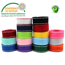 Free Shipping 3/8" 9mm 5/8"16mm 7/8"22MM 1" 25mm 1-1/2" 38mm Stitch Grosgrain Ribbon Double Faced Handmade DIY Accessories 2024 - buy cheap