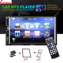 LaBo-reproductor Multimedia con pantalla de 7 "y cámara de visión trasera para coche, autorradio estéreo 2 Din con Bluetooth, MP5, FM, USB, AUX, HE-888 2024 - compra barato