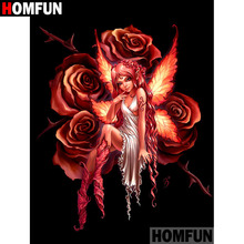 HOMFUN Full Square/Round Drill 5D DIY Diamond Painting "butterfly fairy" Embroidery Cross Stitch 5D Home Decor Gift A08766 2024 - buy cheap