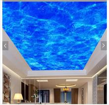 Custom 3d photo wallpaper 3d ceiling wallpaper murals Water lines blue dream living room ceiling frescoes 3d room wallpaper 2024 - buy cheap