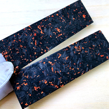 1 pair Marbled CF Carbon Fiber Black Marble with  resin, copper powder Compression plate Knife handle patch plate 2024 - buy cheap