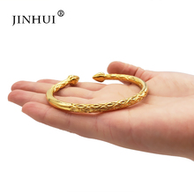 Jin Hui-brazaletes de Color dorado para mujer, pulseras de novia etíopes/Francia/África/Dubái, joyería de lujo para boda 2024 - compra barato