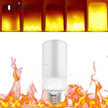 5W 3 modes LED Flame Effect Fire Light Bulbs E27 E26 Flickering Emulation Decorative Atmosphere Lamp For Christmas 2024 - buy cheap