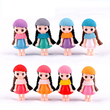 ZOCDOU 1 Piece Long Hair Braid Girl Student Beauty People Daughter Goddess Small Statue Figurine Crafts Ornament DIY Miniatures 2024 - buy cheap