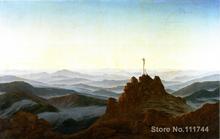 Landscape painting Impressionist Morning in the Sudeten Mountains Caspar David Friedrich High quality Hand painted 2024 - buy cheap