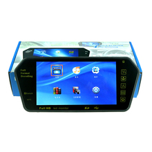 Monitor retrovisor con bluetooth para cámara de visión trasera, Monitor LCD de 7 pulgadas para espejo de coche, MP5, MP4, para transmisor FM TF/USB, novedad 2024 - compra barato