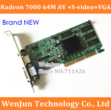 Бесплатная Доставка * NEW * ATI Radeon 7000 64 М AV + S-video + VGA AGP Графический видео Карты 2024 - купить недорого