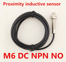 Interruptor de sensor inductivo de proximidad, M6 de tipo de descarga cilíndrica, NPN, NO normalmente abierto, 3 cables, distancia de 1mm, sensor de inducción 2024 - compra barato