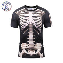 Mr.1991INC Europe America Fashion Men/Women T-shirt 3d Print Skeleton Skulls T-shirt Summer Tops Tees Brand T shirt 2024 - buy cheap