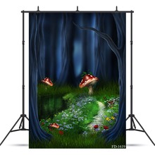 Mushroom Tree Grass Photography Backdrop For Photograph Accessories Children Kids Baby Cloth Printed Background Photo Studio 2024 - buy cheap