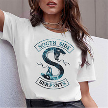 Riverdale-camisetas con estampado de serpiente Y2K para niña, Ropa de calle Harajuku a la moda, camiseta de Mujer Y2K, envío directo, 2021 2024 - compra barato